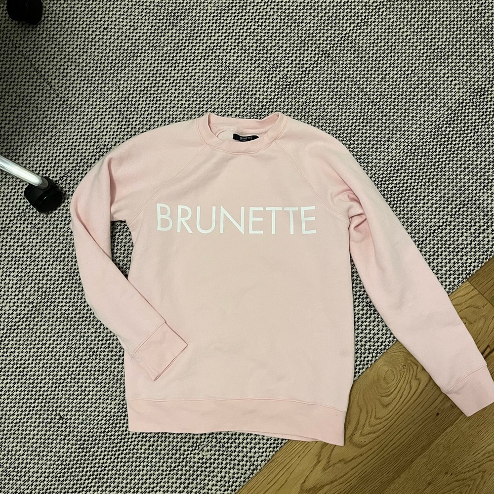 Brunette The Label Light Pink Crew Neck Sweater